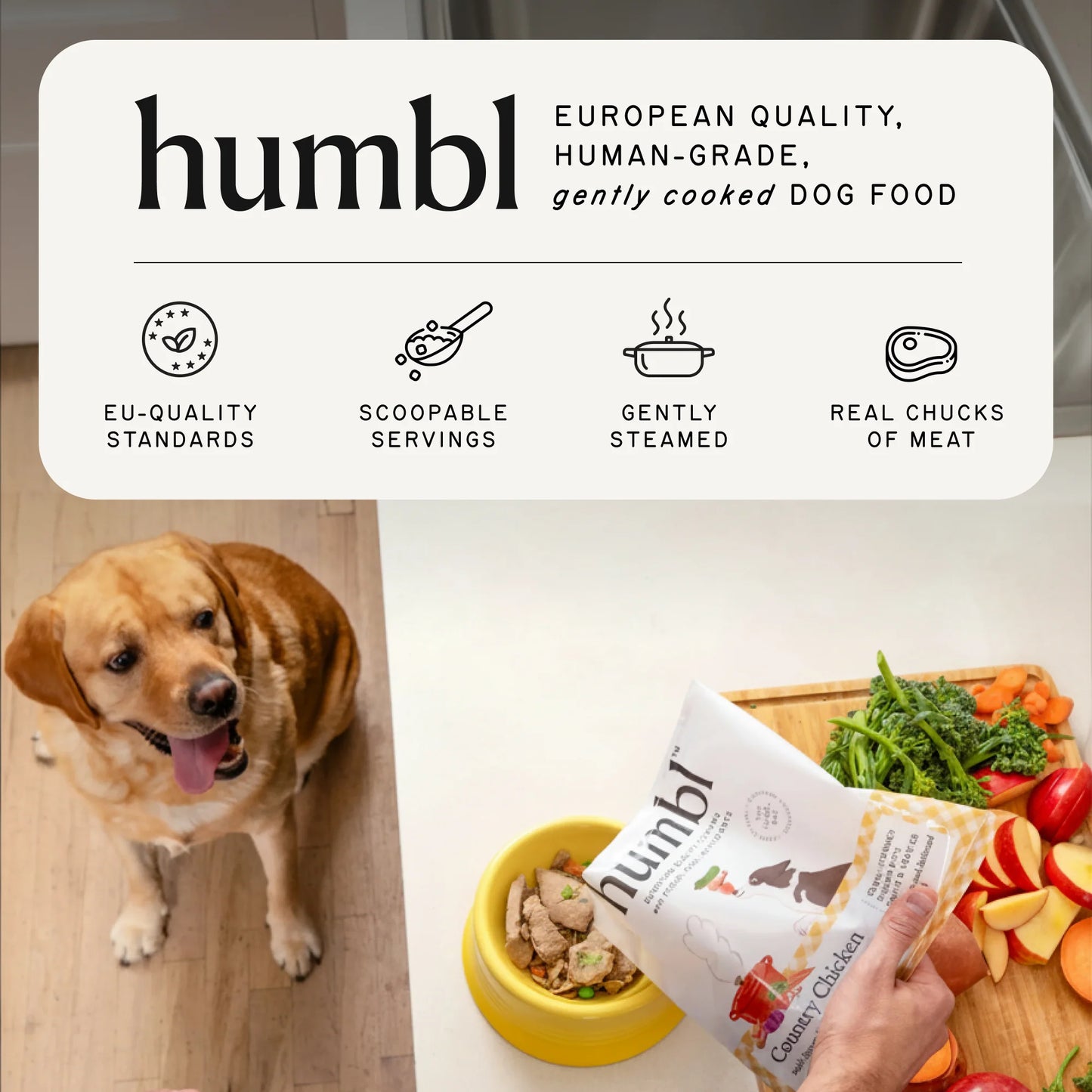 Humbl Frozen Gently Cooked Dog Food Homestead Turkey Recipe 14oz