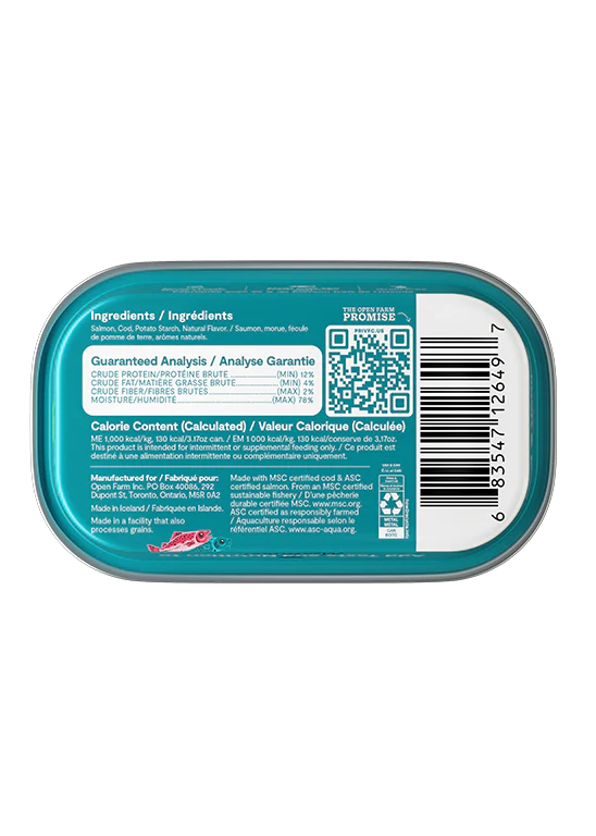 Open Farm Salmon & Cod Topper for Cats 3.17oz