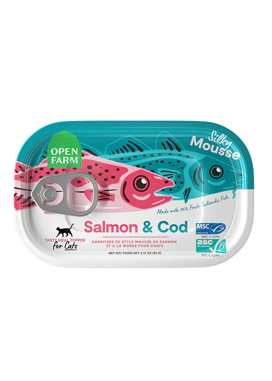 Open Farm Salmon & Cod Topper for Cats 3.17oz