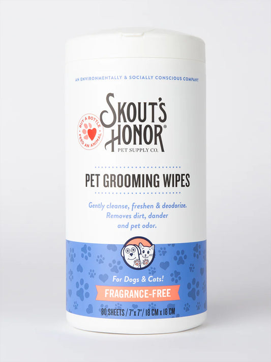 Skout's Honor Pet Grooming Wipes 80ct