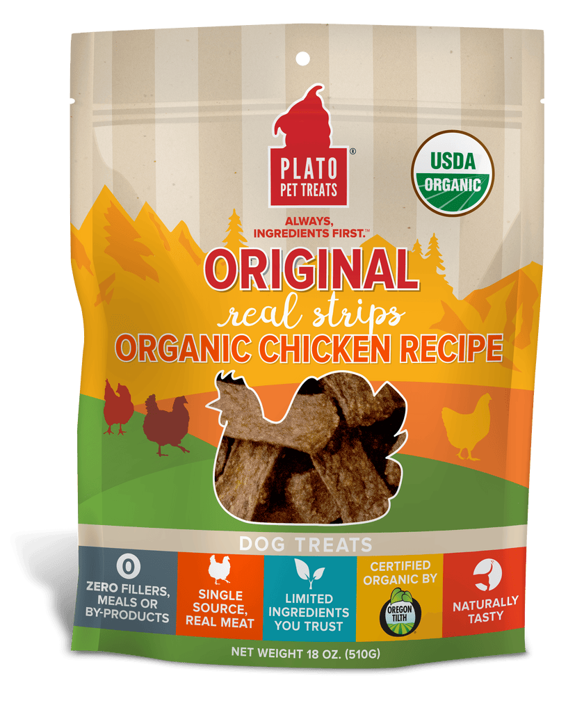 Plato Organic Chicken Real Strips 18-oz