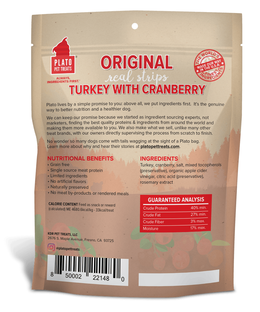 Plato Turkey & Cranberry Real Strips