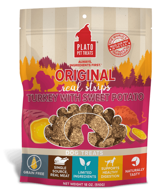 Plato Turkey & Sweet Potato Real Strips 18-oz