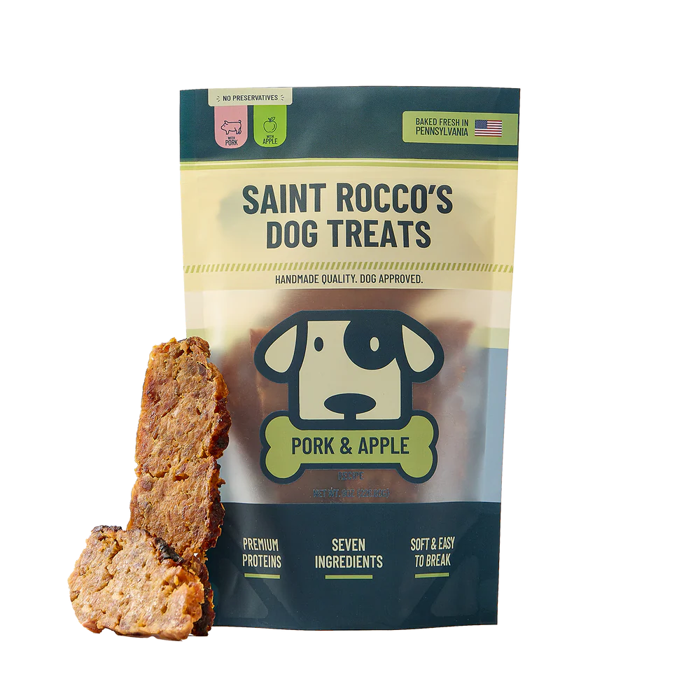 Saint Rocco's Pork and Apple Dog Treats 3oz