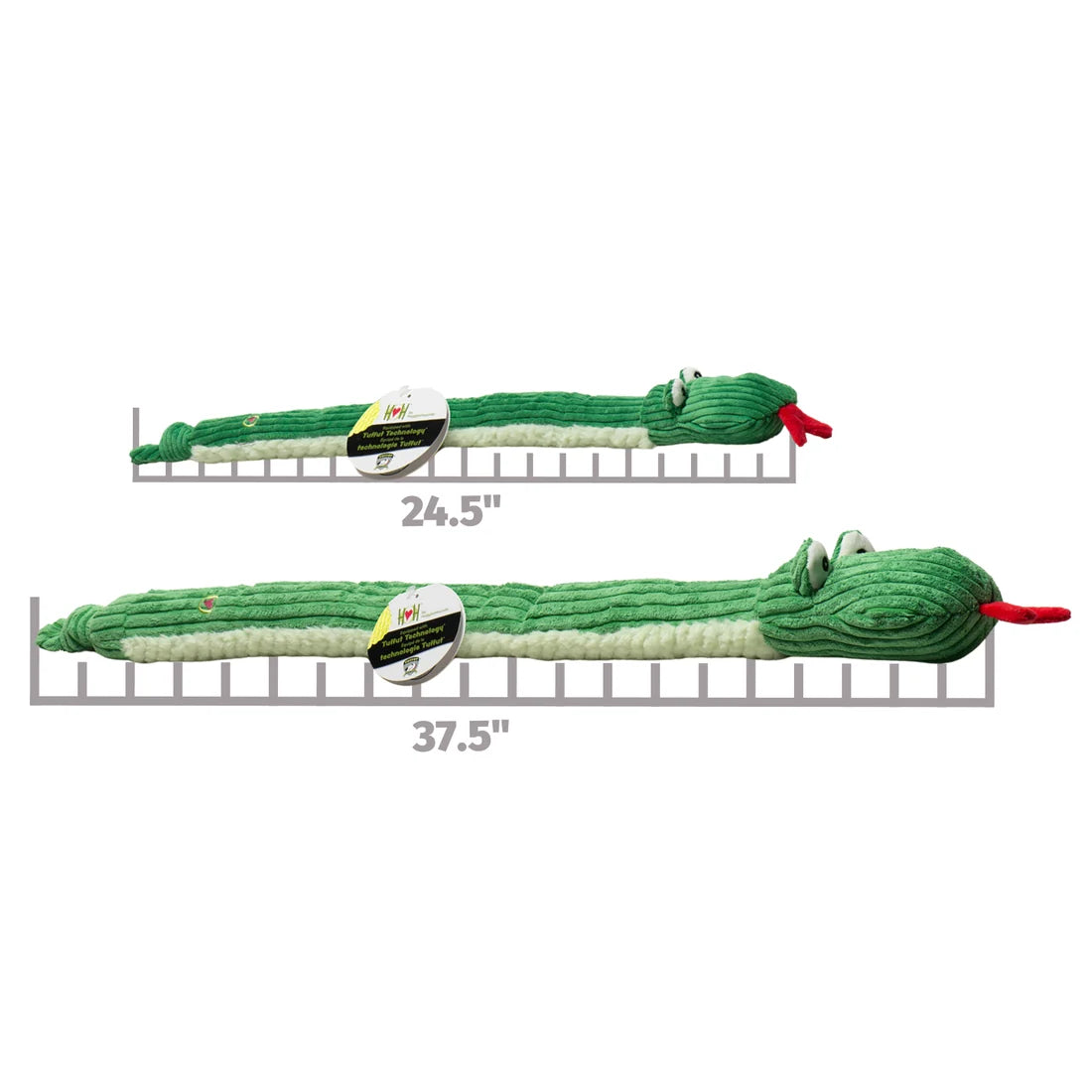 HuggleHounds Sir Squeaks-a-Lot Knottie Snake Dog Toy