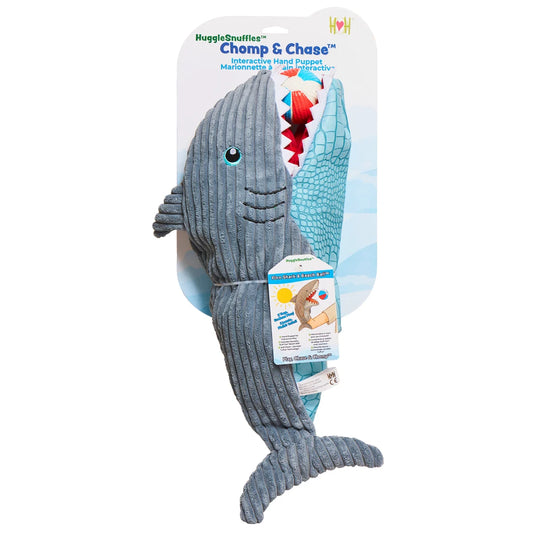 HuggleHounds HuggleSnuffles Chomp & Chase-Finn Shark Puppet + Ruff-Tex Beach Ball