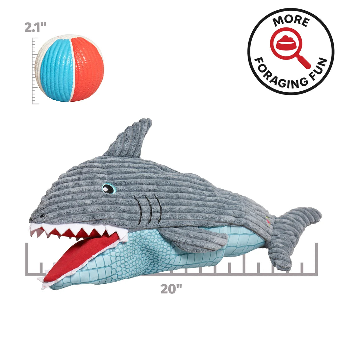 HuggleHounds HuggleSnuffles Chomp & Chase-Finn Shark Puppet + Ruff-Tex Beach Ball