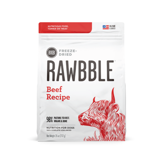 Bixbi Rawbble Freeze-Dried Food for Dogs Beef