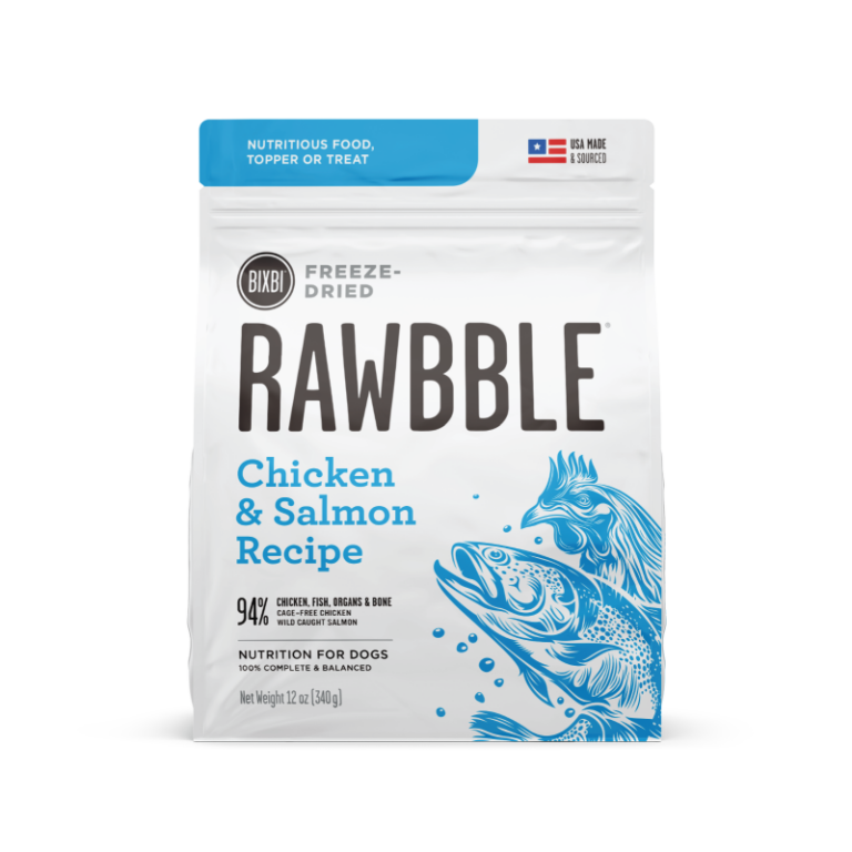 Bixbi Rawbble Freeze-Dried Dog Food Chicken and Salmon