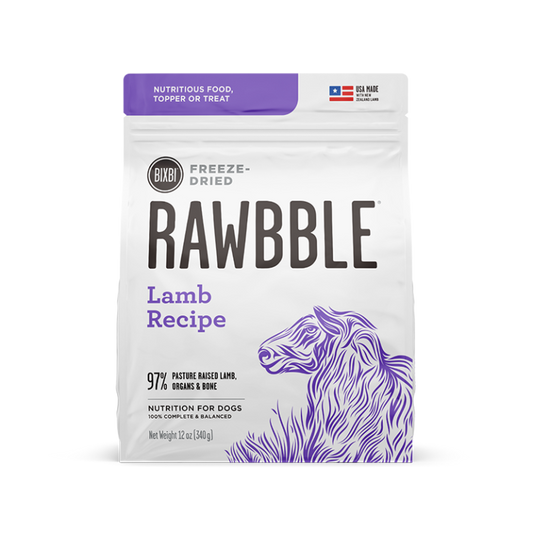 Bixbi Rawbble Freeze Dried Dog Food Lamb