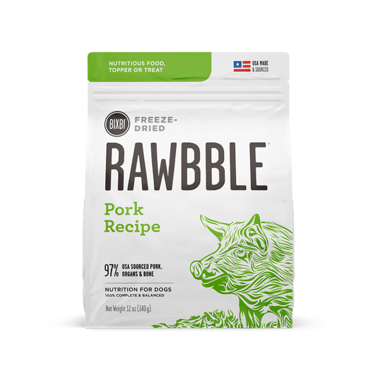 Bixbi Rawbble Freeze-Dried Dog Food Pork