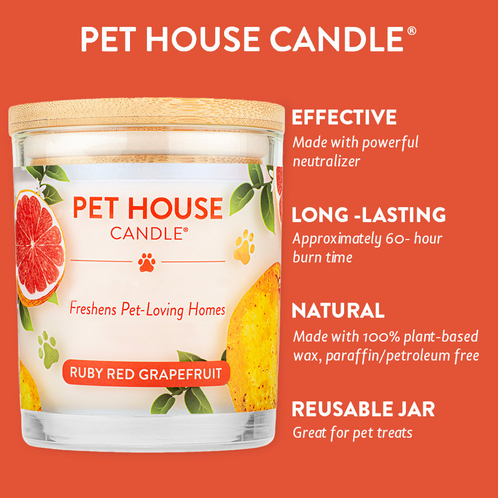 Pet House Ruby Red Grapefruit Candle