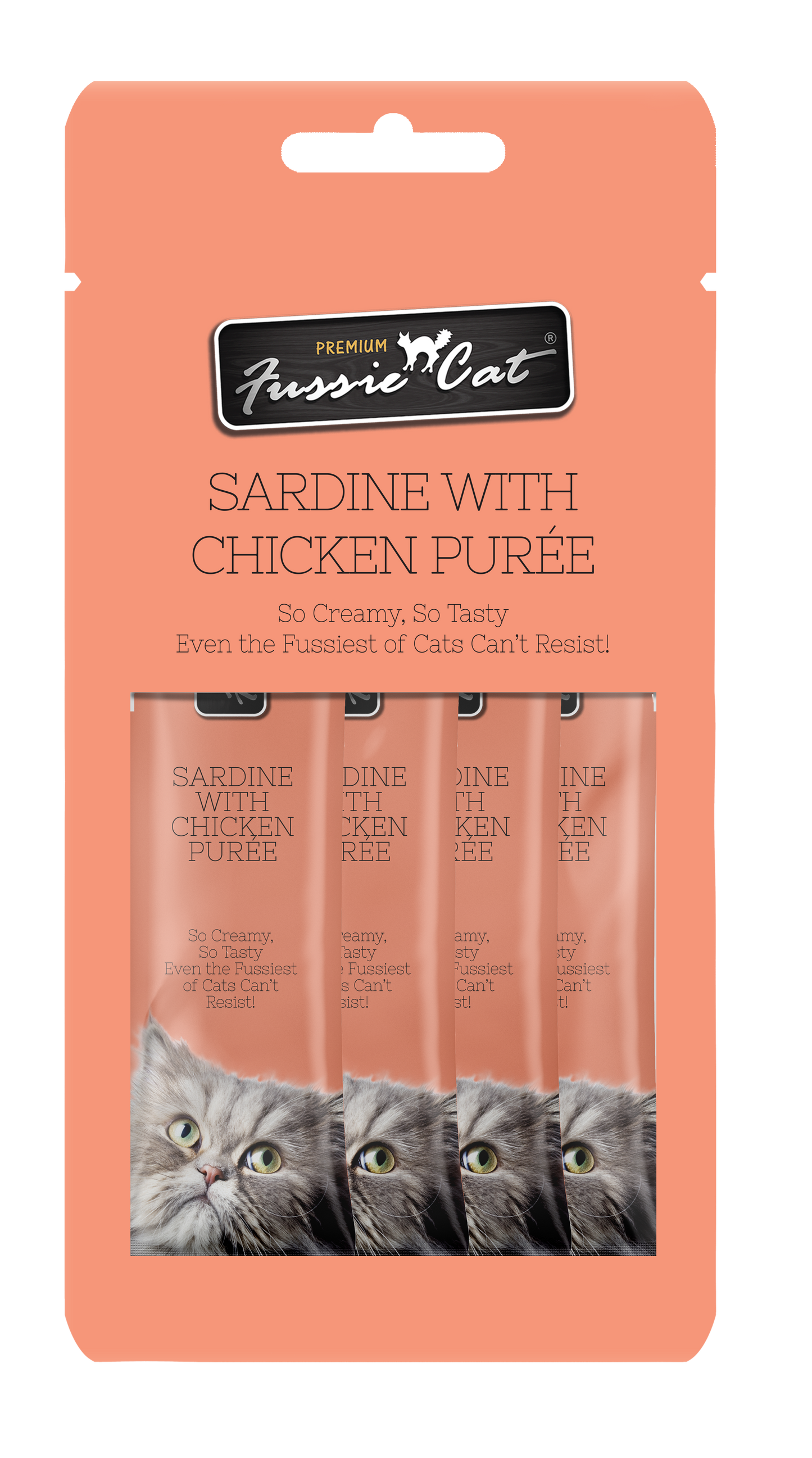 Fussie Cat Puree Sardine & Chicken 4ct