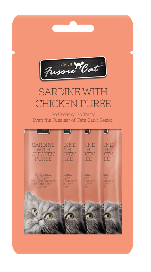 Fussie Cat Puree Sardine & Chicken 4ct