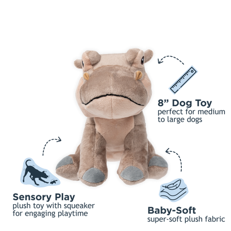 Tall Tails Plush Hippo 8"