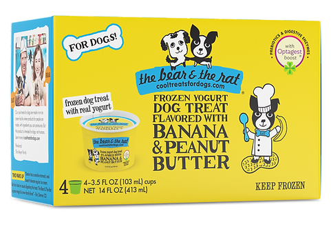 The Bear & The Rat Banana & Peanut Butter Frozen Yogurt Treat 4 Pack