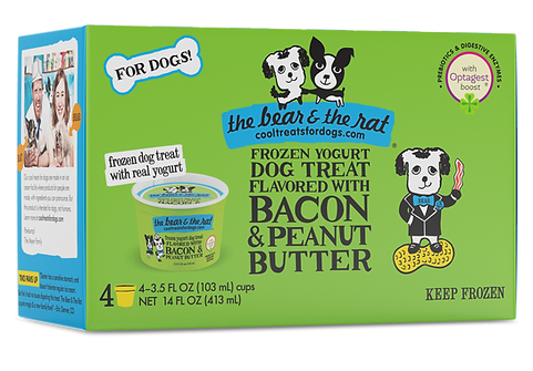 The Bear & The Rat Bacon & Peanut Butter Frozen Yogurt Treat 4 pack