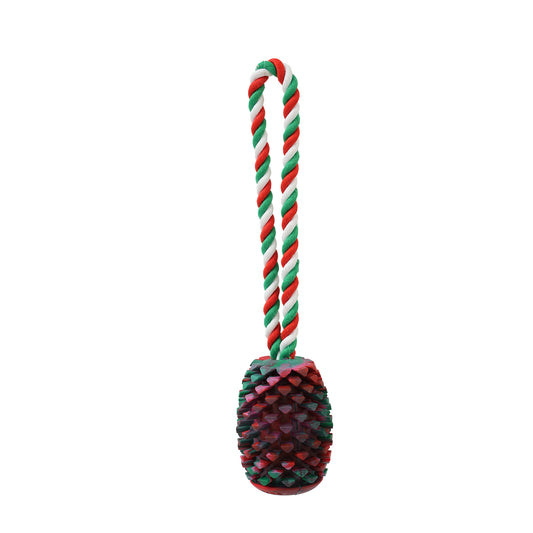 Tall Tails Natural Rubber Rope Pine Cone
