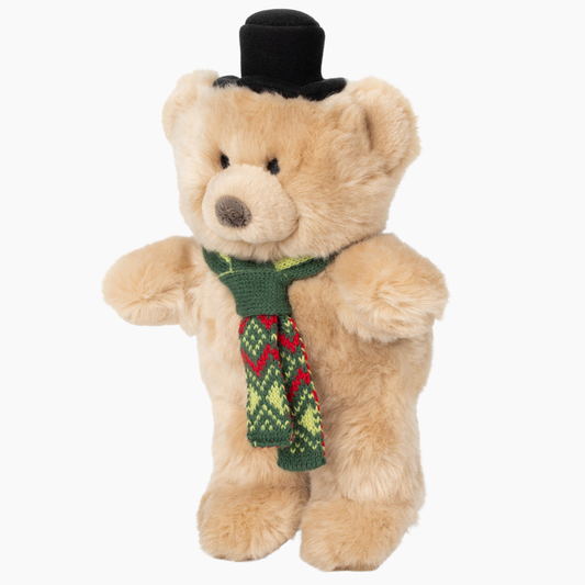 Fluff & Tuff Holiday Mr. Party Bear Medium Dog Toy