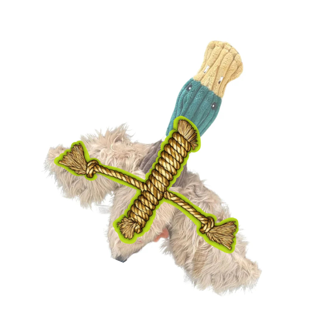 HuggleHounds X-Brace Drake Duck Dog Toy