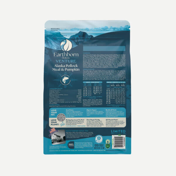 Earthborn Holistic Venture Alaskan Pollock & Pumpkin Dog Food