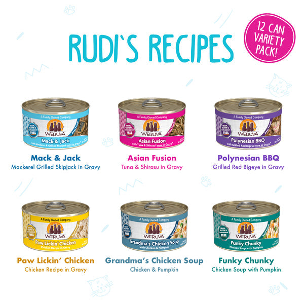 Weruva Cat Can Rudi's Recipe Variety Pack 3oz