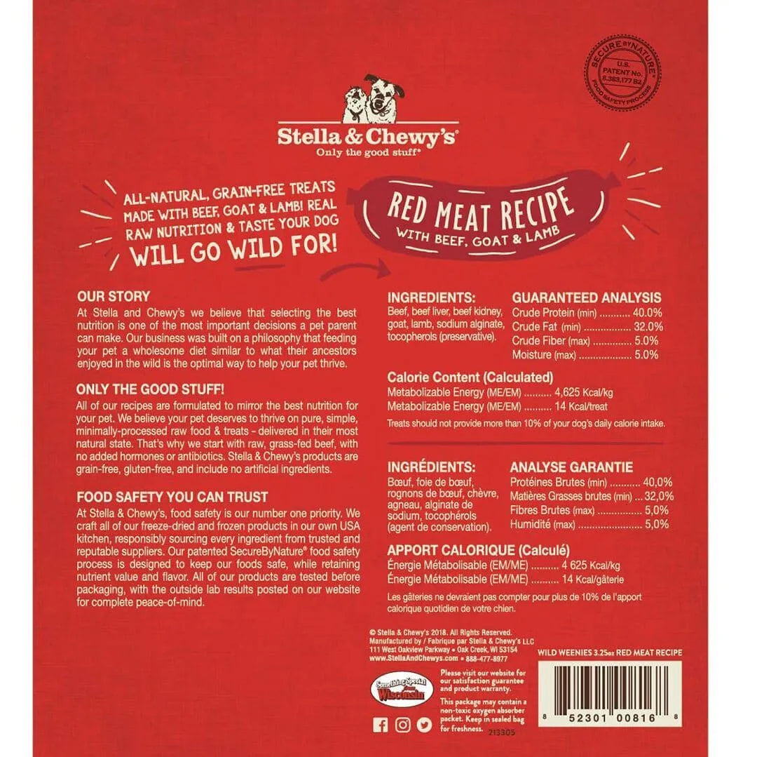 Stella & Chewy's Wild Weenies Red Meat Recipe 3.25oz