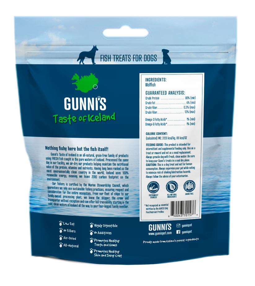 Gunni's Pet Wolf Fish Baby Bites 2.5 oz