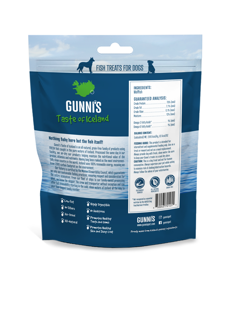 Gunni's Pet Wolf Fish Skin Chips 9 oz