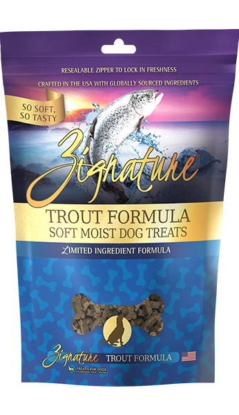 Zignature Soft Trout Dog Treats 4oz