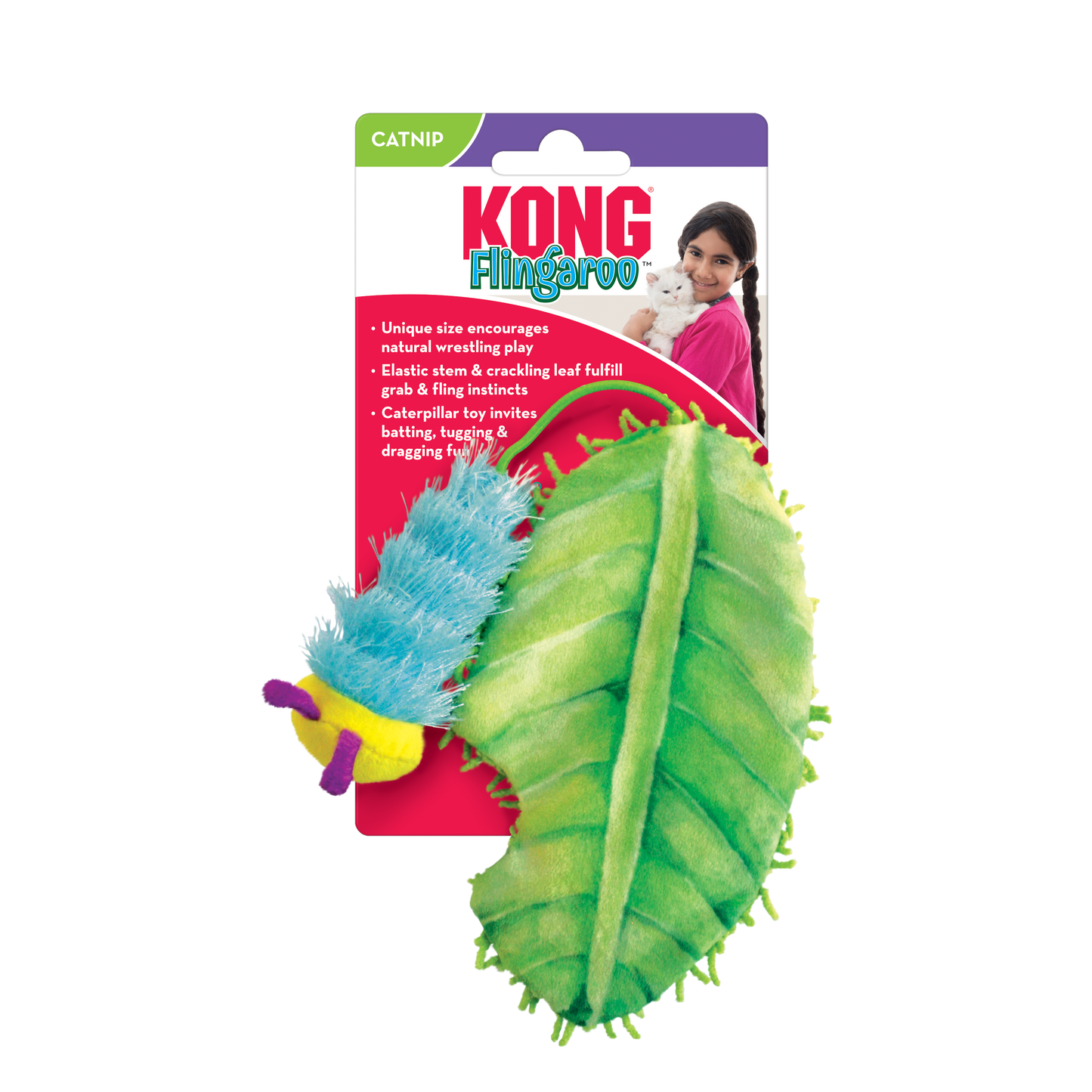 The KONG Company Flingaroo Caterpillar Cat Toy