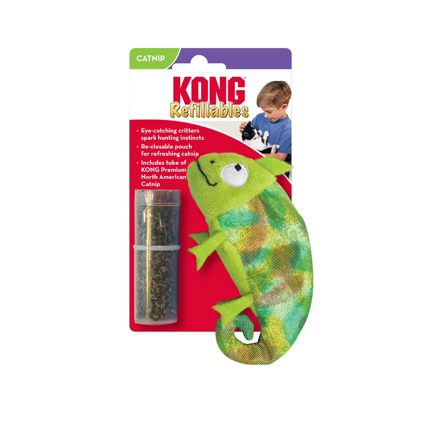 The KONG Company Cat Refillables Chameleon Cat Toy