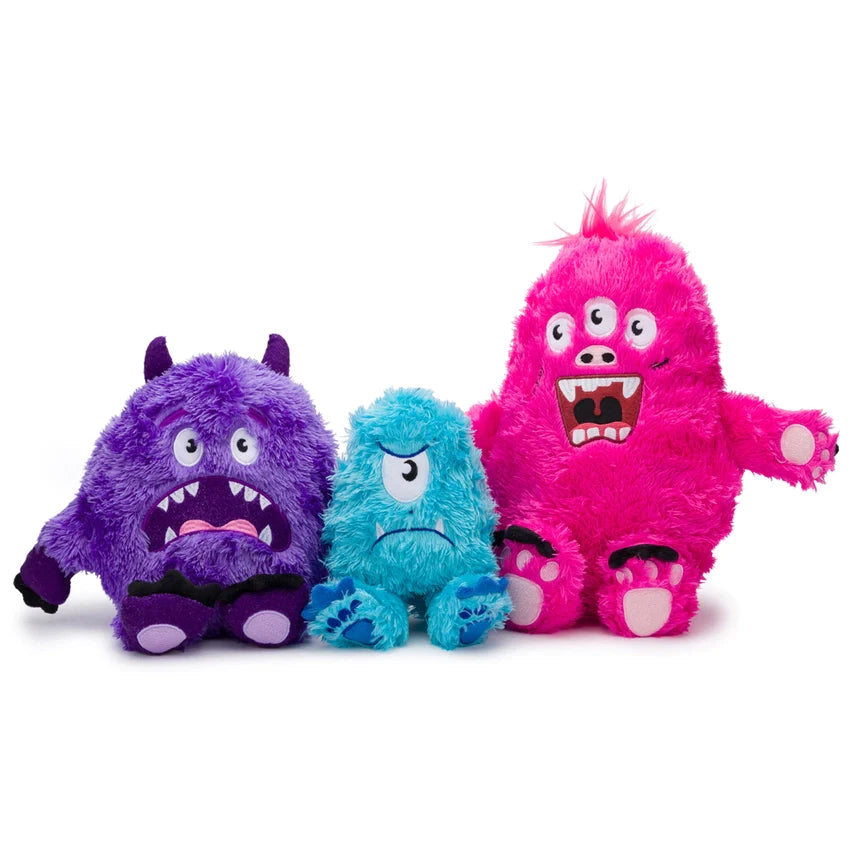 FabDog Medium Purple Fluffy Monster Dog Toy