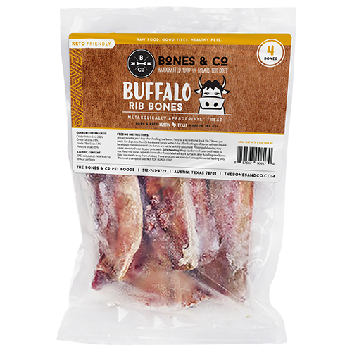 Bones N Co Buffalo Rib Bones 5" 4 Pack