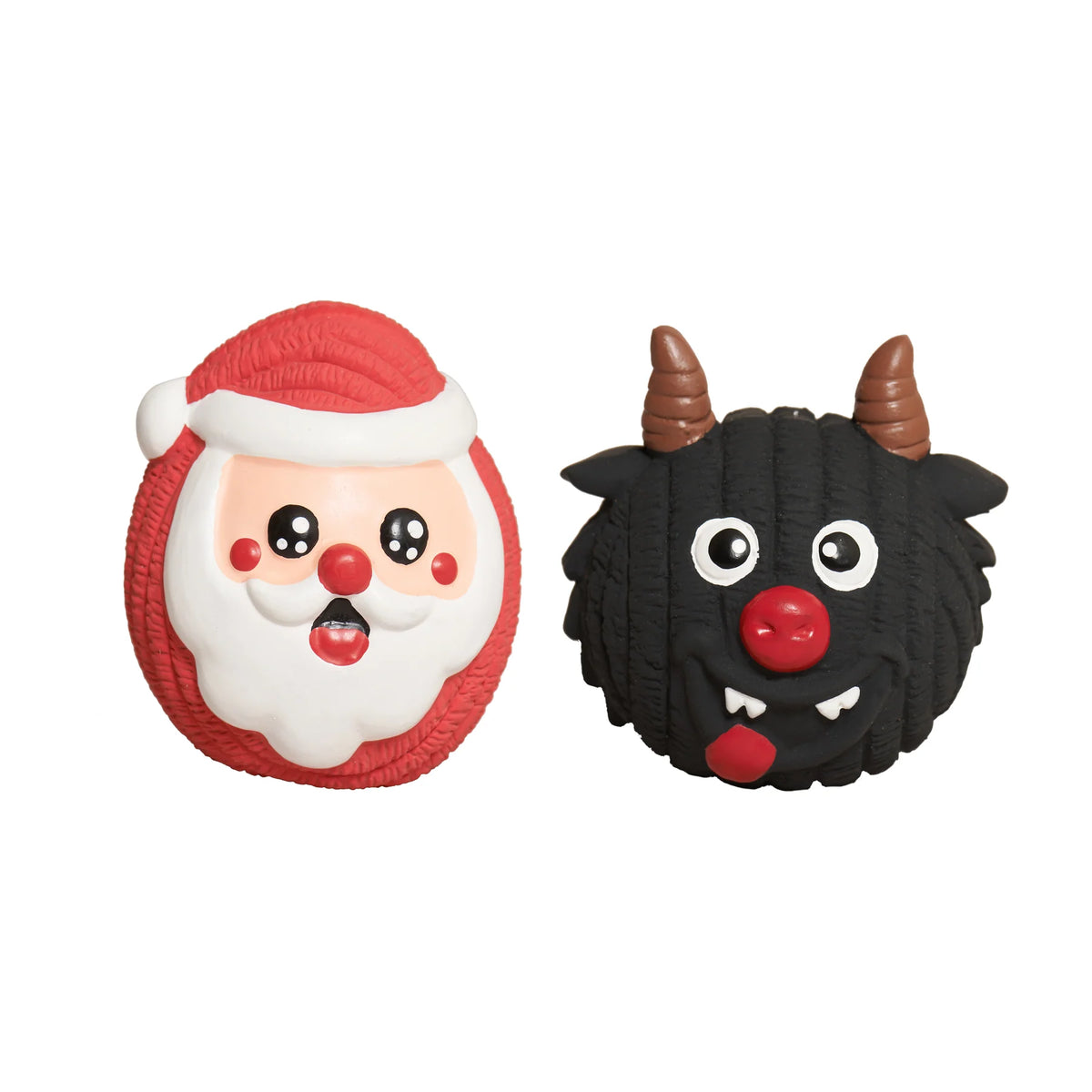 Hugglehounds Ruff-Tex Ball Grumpus and Santa 2 pack