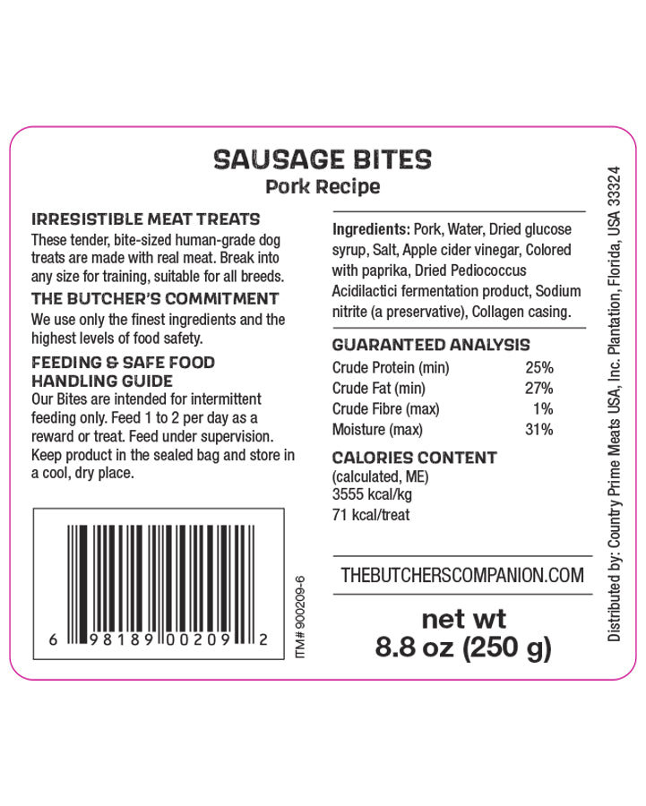 The Butcher's Companion Sausage Sticks Pork 8.8oz