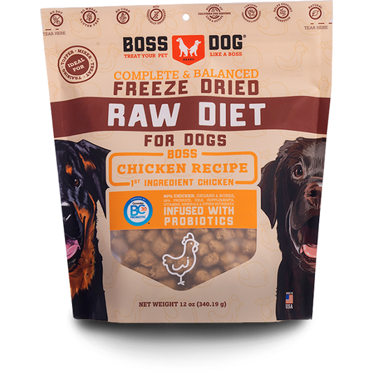 Boss Dog Frozen Raw Chicken Patties 6lb