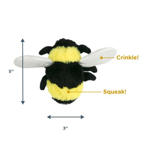 Tall Tails Plush Squeaker Bee 5"