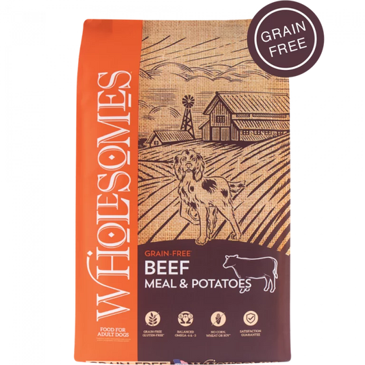 Wholesomes Beef & Potato Dry Dog Food 35lbs