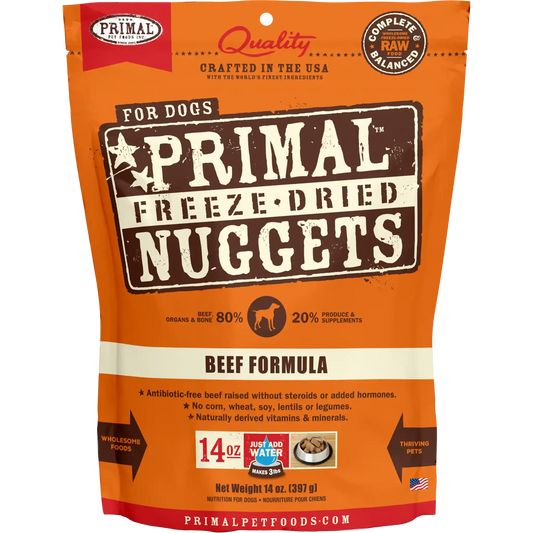 Primal Freeze Dried Raw Dog Food Beef Recipe 14oz