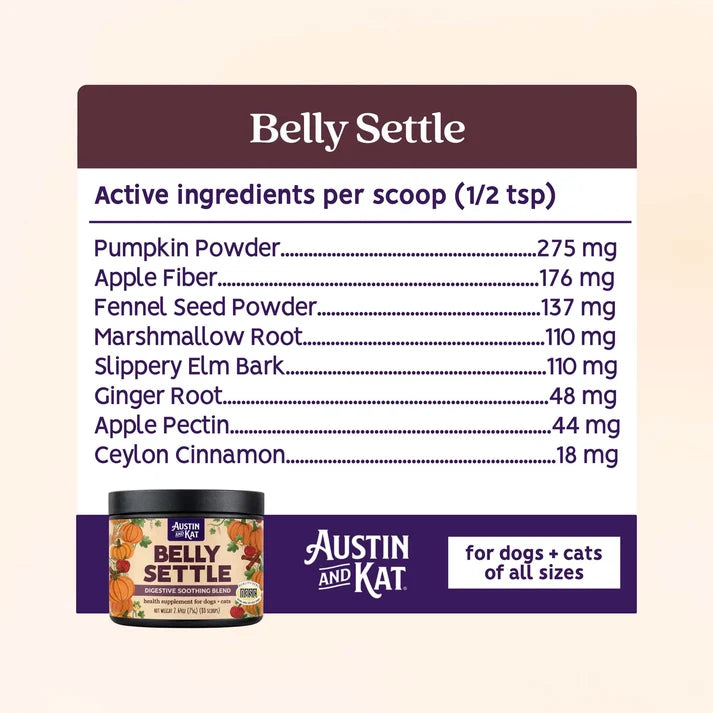 Austin & Kat Belly Settle Digestive Soothing Blend for Dogs & Cats 75G