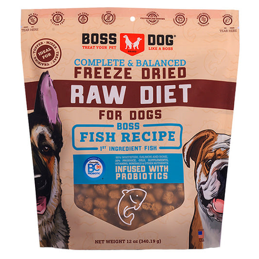 Boss Dog Freeze Dried Raw Fish 12oz