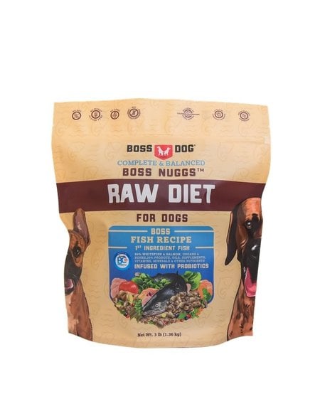 Boss Dog Frozen Raw Fish Patties 6lb