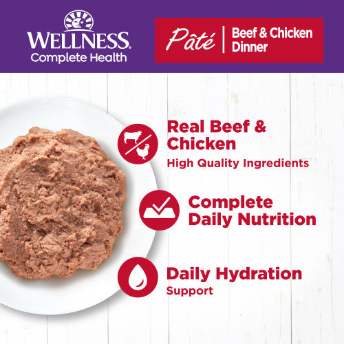 Wellness Beef & Chicken Canned Cat Food 5.5-oz