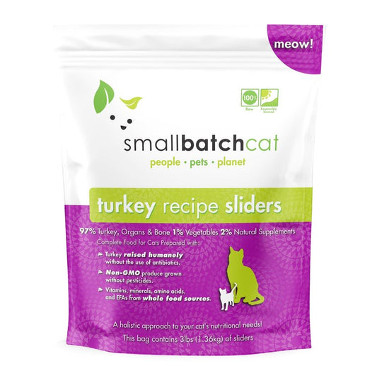 Small Batch Cat Frozen Turkey Sliders 3lb