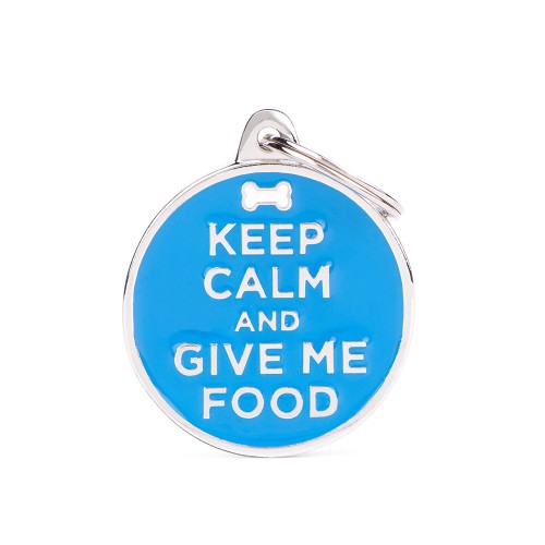 MyFamily Charms Keep Calm & Give Me Food Dog Tag