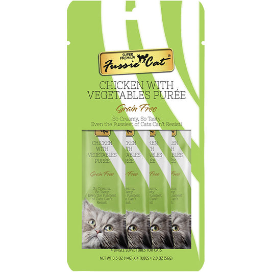 Fussie Cat Puree Chicken Veggie 2-oz