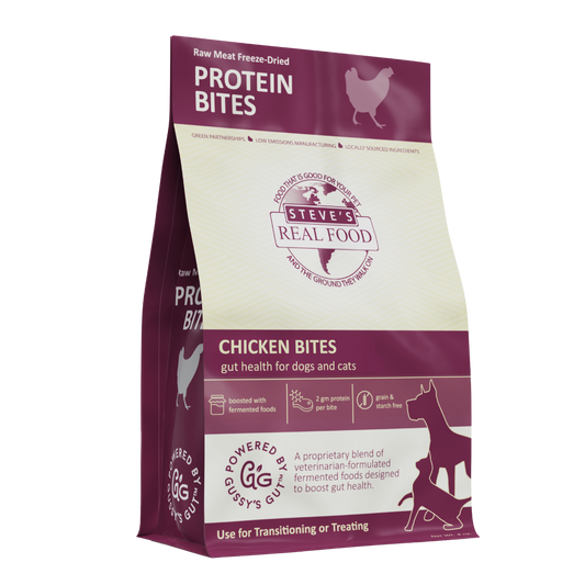 Steve's Real Food Dog & Cat Freeze Dried Chicken Protein Bites 4oz