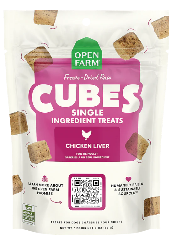 Open Farm Freezed Dried Raw Cubes Dog Treats