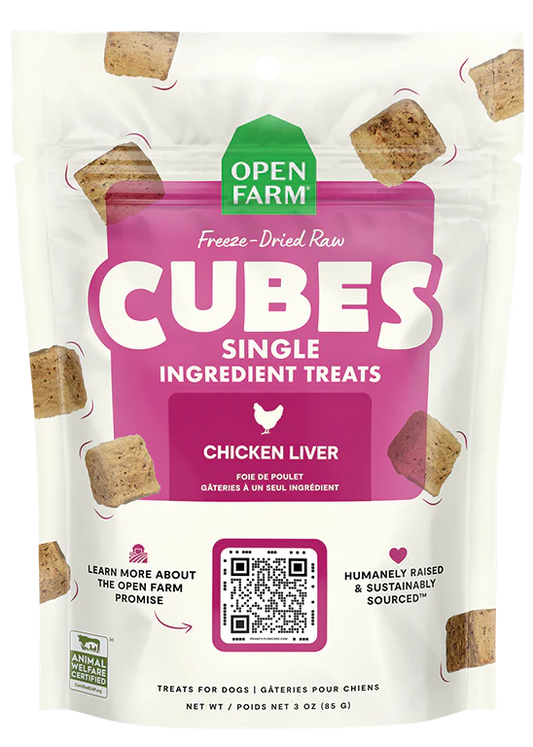 Open Farm Freezed Dried Raw Cubes Dog Treats